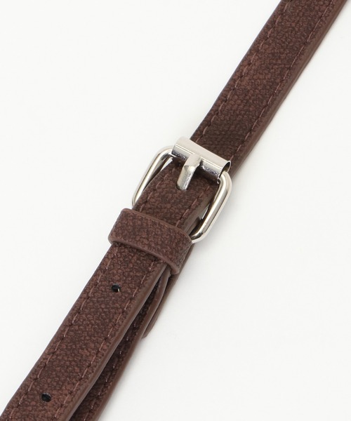 ikka(イッカ)の「フェイクレザー縦型ミニショルダーバッグ(ショルダーバッグ・メンズ・グレー/ブラック/ブラウン・FREE)」の9枚目の写真