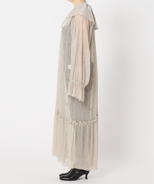 CITYSHOP(シティーショップ)の「LAME PLEATS DRESS:ワンピース(ワンピース・レディース・ブラック/シルバー・36/38)」の5枚目の写真