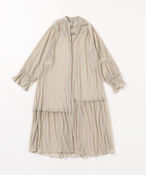 セール】LAME PLEATS DRESS：ワンピース（ワンピース