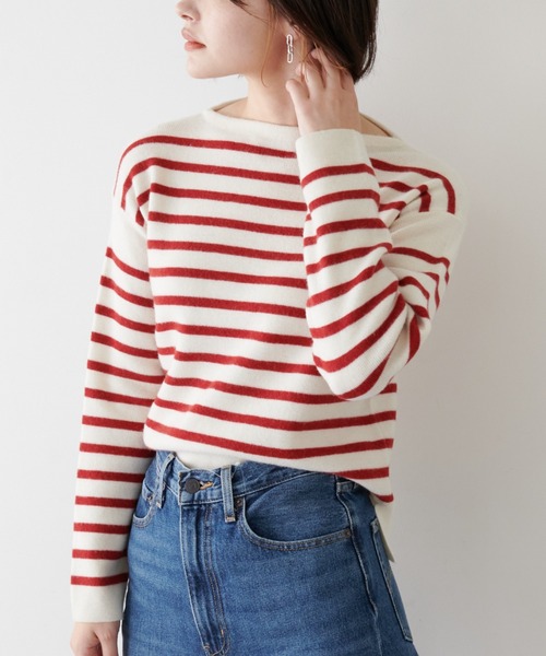 TICCA(ティッカ)の「【TICCA/ティッカ】ボートネックボーダーニット(ニット/セーター・レディース・レッド・FREE)」の10枚目の写真