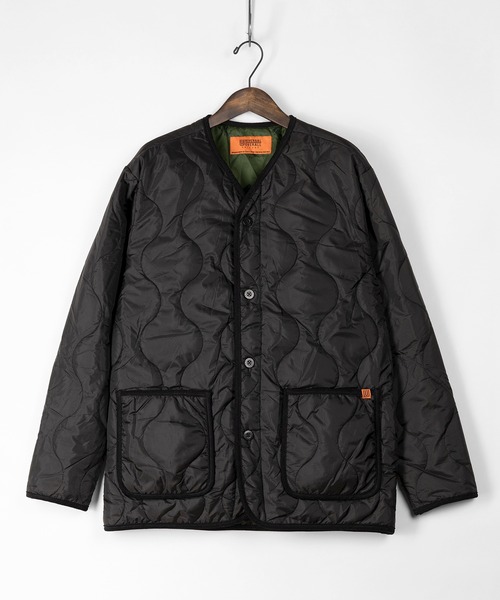 UNIVERSAL OVERALL(ユニバーサルオーバーオール)の「【UNIVERSAL OVERALL/ユニバーサルオーバーオール】 キルティング Vネック パイピング ジャケット/ QUILT BLOUSON(ナイロンジャケット・メンズ・ブラック/オリーブ/オフホワイト・M/L/XL)」の17枚目の写真