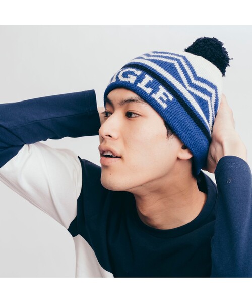 AIGLE(エーグル)の「アブラッタ ニットキャップ(ニットキャップ/ビーニー・レディース・ブルー/ワイン・FREE)」の4枚目の写真
