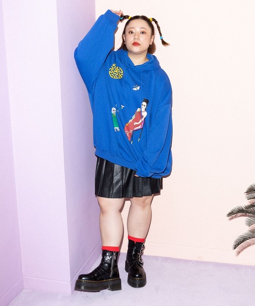 PUNYUS（プニュズ）の「MELLOWパーカー（パーカー・レディース・スミクロ/杢グレー/ブルー・4/3）」の8枚目の写真