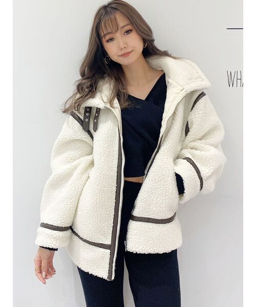 GYDA ブルゾン　タグ付き新品未使用 セール】【WEB限定】ボアパイピングブルゾン（ブルゾン）｜GYDA