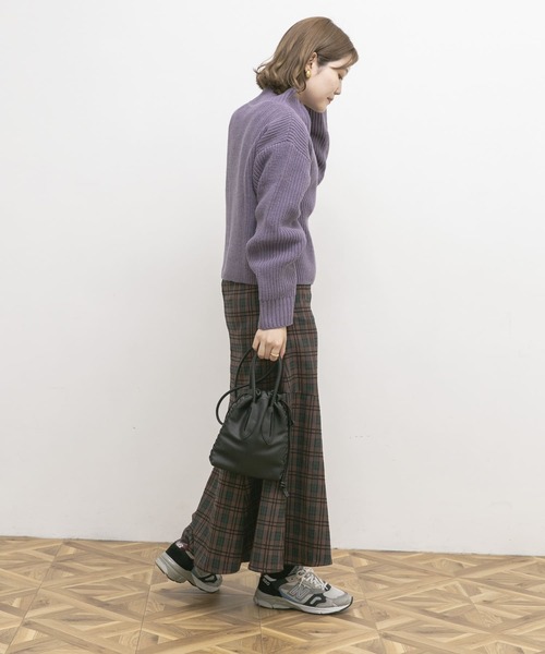 UR Lab.（アーバンリサーチラボ）の「モールチェックマーメイドスカート（スカート・レディース・ブラウン/グリーン・38/36）」の6枚目の写真