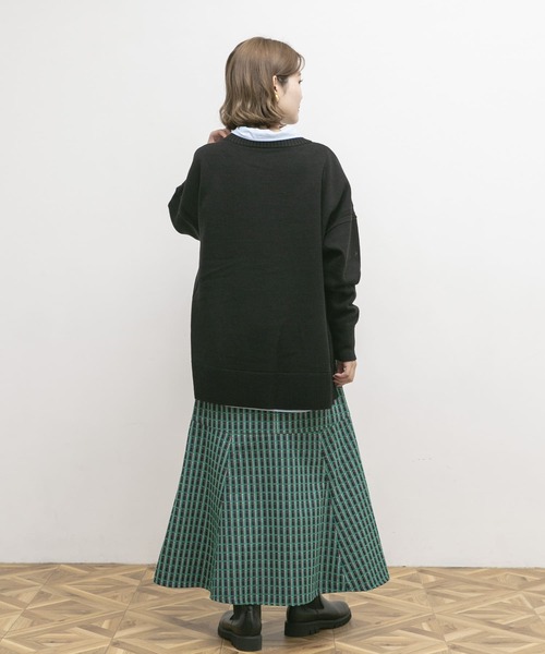 UR Lab.（アーバンリサーチラボ）の「モールチェックマーメイドスカート（スカート・レディース・ブラウン/グリーン・38/36）」の10枚目の写真