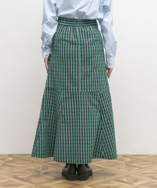 UR Lab.（アーバンリサーチラボ）の「モールチェックマーメイドスカート（スカート・レディース・ブラウン/グリーン・38/36）」の13枚目の写真