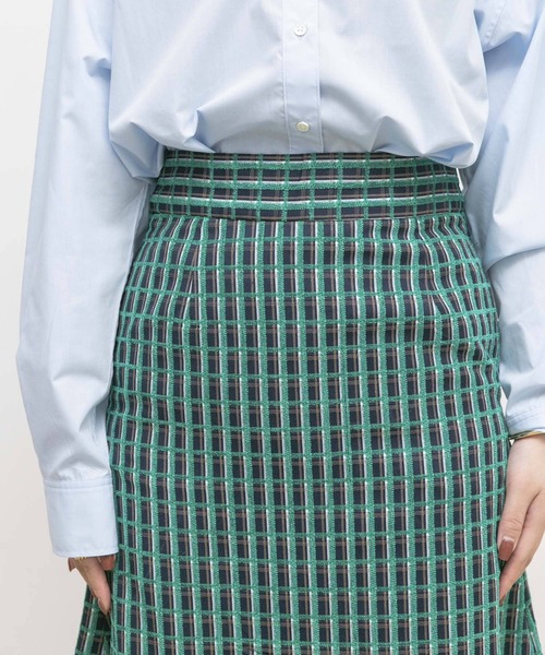 UR Lab.（アーバンリサーチラボ）の「モールチェックマーメイドスカート（スカート・レディース・ブラウン/グリーン・38/36）」の14枚目の写真
