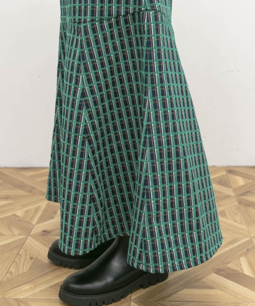 UR Lab.（アーバンリサーチラボ）の「モールチェックマーメイドスカート（スカート・レディース・ブラウン/グリーン・38/36）」の16枚目の写真