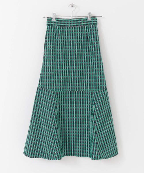 UR Lab.（アーバンリサーチラボ）の「モールチェックマーメイドスカート（スカート・レディース・ブラウン/グリーン・38/36）」の18枚目の写真