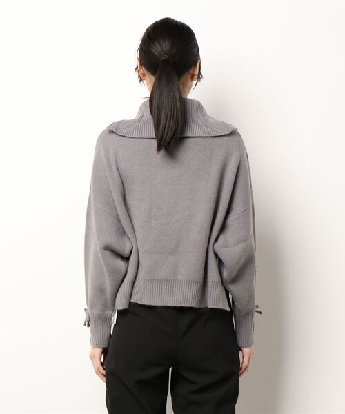 axes femme POETIQUE（アクシーズファムポエティック）の「セーラー襟ビッグニットＰＯ（ニット/セーター・レディース・グレー/ワイン/キナリ・MEDIUM）」の5枚目の写真