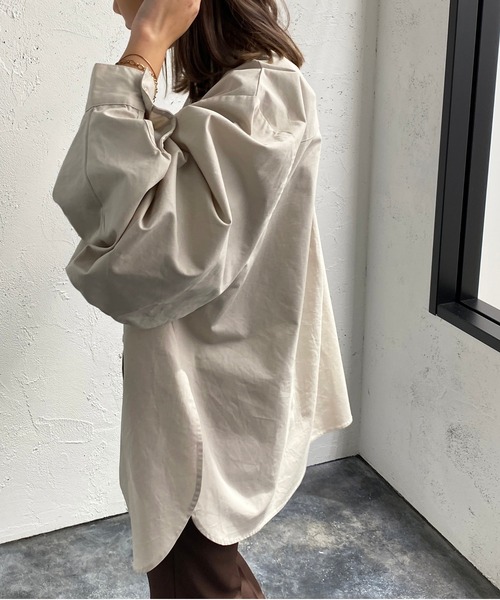 apres jour mignon(アプレジュールミニョン)の「スリット入りバンドカラーシャツ【ZOZOTOWN限定アイテム】(シャツ/ブラウス・レディース・オフホワイト/グレイッシュベージュ/ブラック・フリー/X-LARGE)」の20枚目の写真