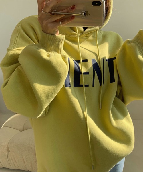 meJane(ミージェーン)の「MENTビックシルエットロゴパーカー【ZOZOTOWN限定】(パーカー・レディース・イエロー/グリーン/霜降りグレー・FREE)」の11枚目の写真