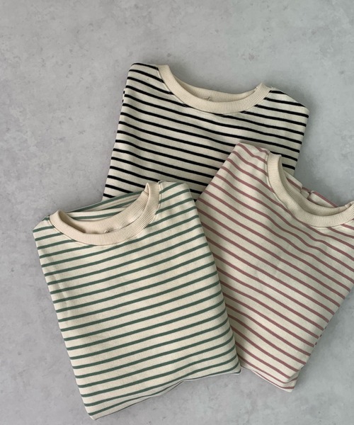 LE MORE（リモア）の「ボーダールーズスウェット（スウェット・レディース・ブラック/グリーン/ピンク・FREE）」の16枚目の写真