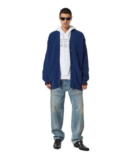 DIESEL(ディーゼル)の「メンズ カーディガン ローゲージ(カーディガン/ボレロ・メンズ・オリーブ/ネイビー・SMALL/X-SMALL/LARGE/MEDIUM)」の12枚目の写真