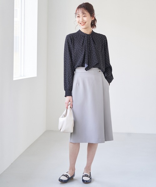 ROPE' PICNIC(ロペピクニック)の「【360°ウルトラストレッチ】セットアップ対応/ラップ風スカート【一部店舗限定34-42サイズ】(スカート・レディース・ブラック/ネイビー/ブルー/ライトグリーン/イエロー系その他3・40/38/36/42)」の22枚目の写真