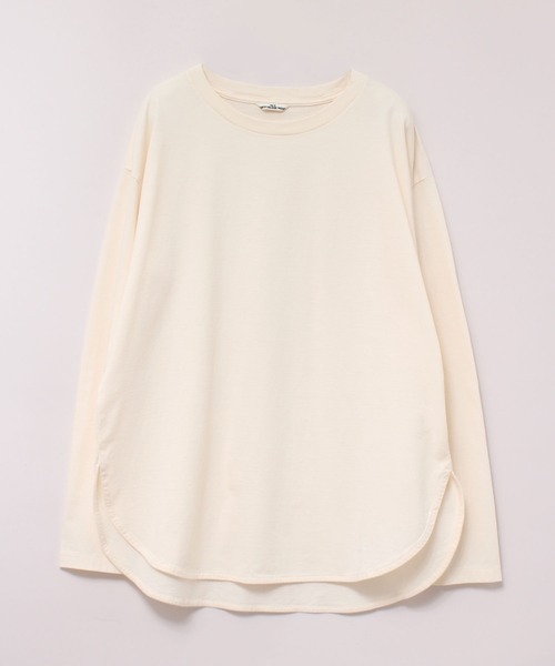 RNA-N（アールエヌエーエヌ）の「M1801 オーガニックコットンベーシックロンＴ（Tシャツ/カットソー・レディース・グレイッシュベージュ/ナチュラル/オレンジ/チョコ・MEDIUM）」の3枚目の写真