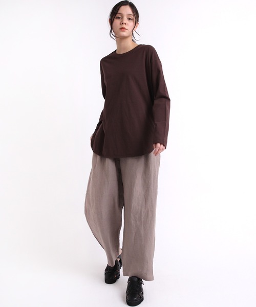 RNA-N（アールエヌエーエヌ）の「M1801 オーガニックコットンベーシックロンＴ（Tシャツ/カットソー・レディース・グレイッシュベージュ/ナチュラル/オレンジ/チョコ・MEDIUM）」の19枚目の写真