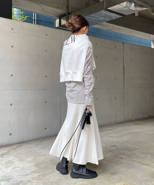 DouDou（ドゥドゥ）の「袖ギャザープルオーバー（Tシャツ/カットソー・レディース・ホワイト/ブラック/グレー・FREE）」の19枚目の写真