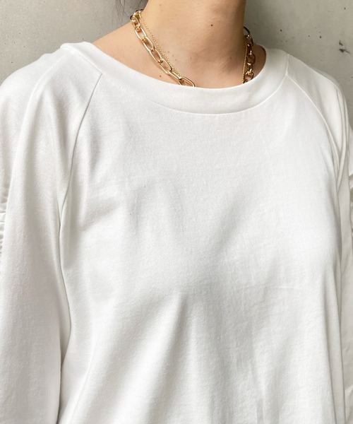 DouDou（ドゥドゥ）の「袖ギャザープルオーバー（Tシャツ/カットソー・レディース・ホワイト/ブラック/グレー・FREE）」の12枚目の写真