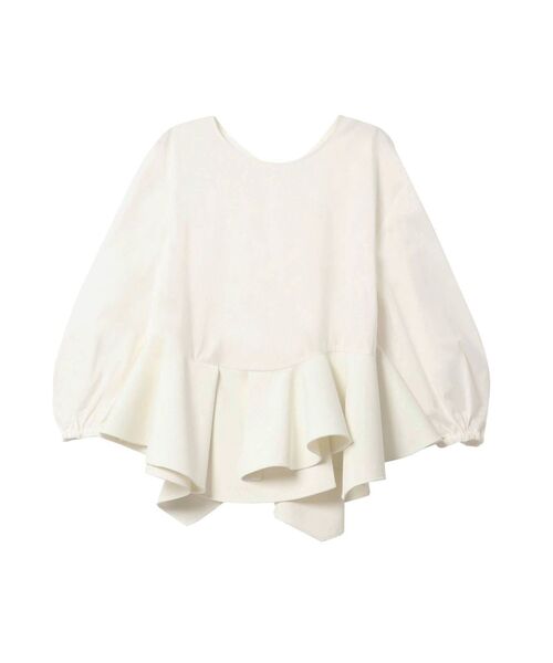 ELENDEEK（エレンディーク）の「ボリュームフレアブラウス（シャツ/ブラウス・レディース・オフホワイト/ブラック/ベージュ・FREE）」の9枚目の写真