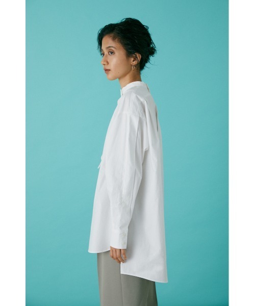 BLACK BY MOUSSY（ブラックバイマウジー）の「band collar shirt（バンドカラーシャツ）（シャツ/ブラウス・レディース・ホワイト/ライトパープル・FREE）」の11枚目の写真