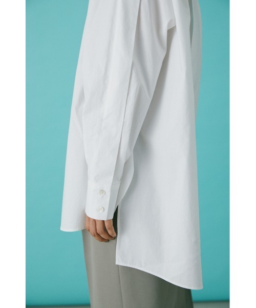 BLACK BY MOUSSY（ブラックバイマウジー）の「band collar shirt（バンドカラーシャツ）（シャツ/ブラウス・レディース・ホワイト/ライトパープル・FREE）」の18枚目の写真