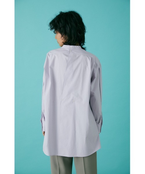 BLACK BY MOUSSY（ブラックバイマウジー）の「band collar shirt（バンドカラーシャツ）（シャツ/ブラウス・レディース・ホワイト/ライトパープル・FREE）」の10枚目の写真