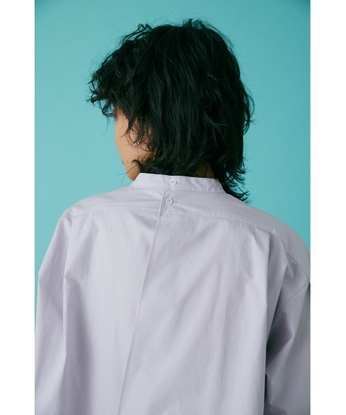 BLACK BY MOUSSY（ブラックバイマウジー）の「band collar shirt（バンドカラーシャツ）（シャツ/ブラウス・レディース・ホワイト/ライトパープル・FREE）」の15枚目の写真