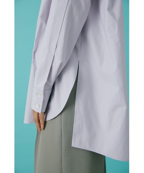 BLACK BY MOUSSY（ブラックバイマウジー）の「band collar shirt（バンドカラーシャツ）（シャツ/ブラウス・レディース・ホワイト/ライトパープル・FREE）」の19枚目の写真