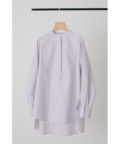 BLACK BY MOUSSY（ブラックバイマウジー）の「band collar shirt（バンドカラーシャツ）（シャツ/ブラウス・レディース・ホワイト/ライトパープル・FREE）」の13枚目の写真