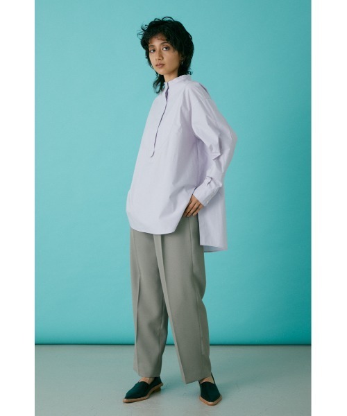 BLACK BY MOUSSY（ブラックバイマウジー）の「band collar shirt（バンドカラーシャツ）（シャツ/ブラウス・レディース・ホワイト/ライトパープル・FREE）」の21枚目の写真