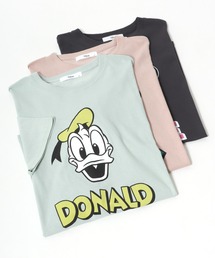 Disney（ディズニー）の「Disney（ディズニー）キャラフェイスプリントビックシルエットTシャツ（Tシャツ/カットソー）」