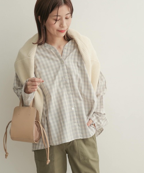 URBAN RESEARCH DOORS(アーバンリサーチドアーズ)の「ギンガムフレアブラウス(シャツ/ブラウス・レディース・ブラック/グレー・1)」の20枚目の写真
