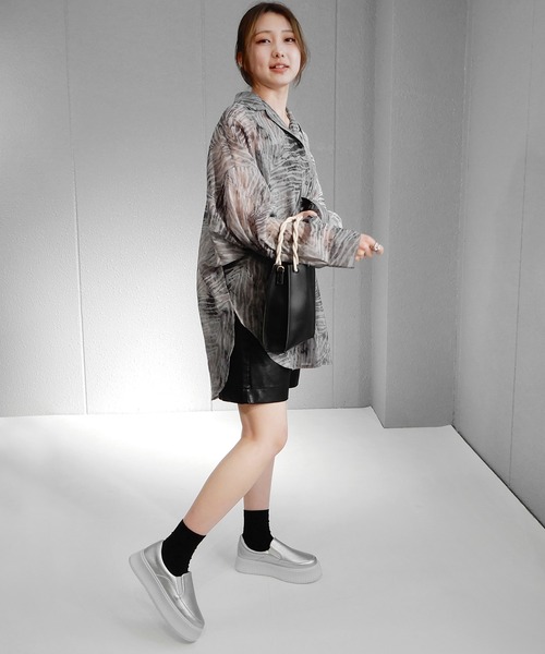 minia（ミニア）の「トラックソールスリッポン　◇（スニーカー・レディース・ホワイト/シルバー/ブラック/パイソン/ブラック系その他・L/M/LL/S）」の16枚目の写真