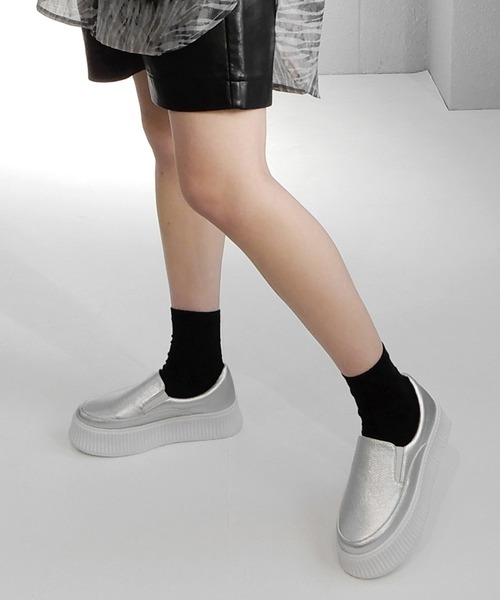 minia（ミニア）の「トラックソールスリッポン　◇（スニーカー・レディース・ホワイト/シルバー/ブラック/パイソン/ブラック系その他・L/M/LL/S）」の22枚目の写真