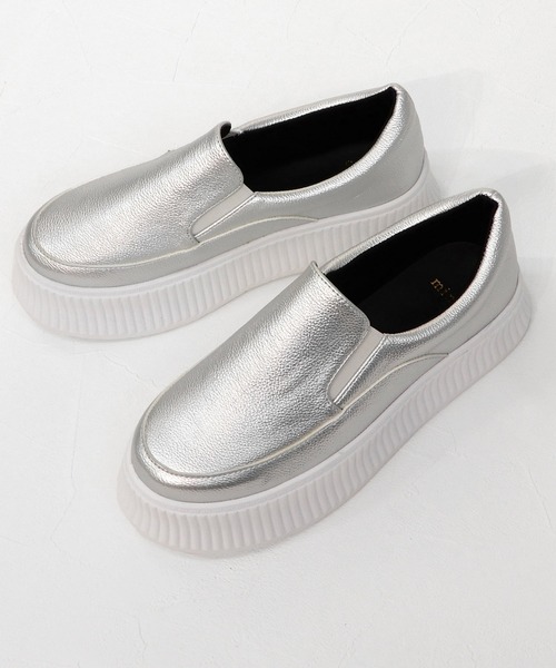 minia（ミニア）の「トラックソールスリッポン　◇（スニーカー・レディース・ホワイト/シルバー/ブラック/パイソン/ブラック系その他・L/M/LL/S）」の17枚目の写真