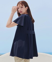 Tiaclasse（ティアクラッセ）の「【おのののかさん着用】半袖＆七分袖選べる袖丈バックフレアチュニック（シャツ/ブラウス）」