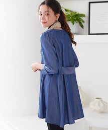 Tiaclasse（ティアクラッセ）の「【おのののかさん着用】半袖＆七分袖選べる袖丈バックフレアチュニック（シャツ/ブラウス）」