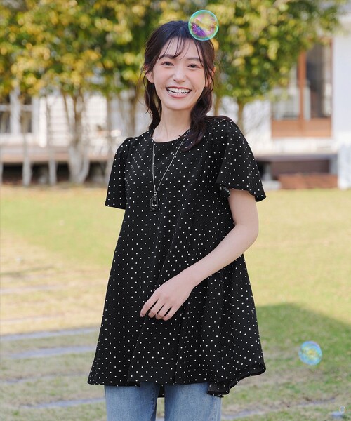 Plage バックデザイン フレアチュニック 小倉優子さん着用】バックフレアチュニック（シャツ/ブラウス