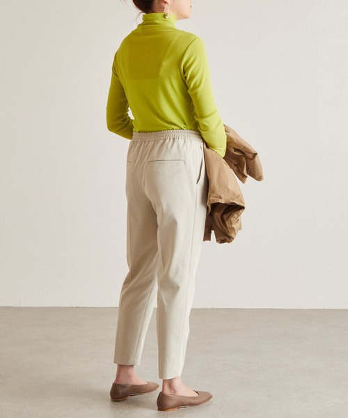 BEARDSLEY（ビアズリー）の「3サイズ展開 麻混トラックパンツ（その他パンツ・レディース・ライトベージュ/ブラック・1/2/0）」の10枚目の写真