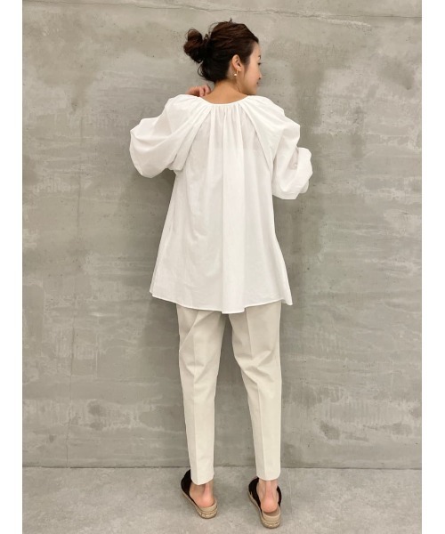 BEARDSLEY（ビアズリー）の「3サイズ展開 麻混トラックパンツ（その他パンツ・レディース・ライトベージュ/ブラック・1/2/0）」の19枚目の写真