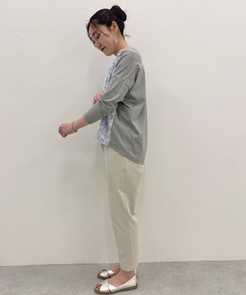 BEARDSLEY（ビアズリー）の「3サイズ展開 麻混トラックパンツ（その他パンツ・レディース・ライトベージュ/ブラック・1/2/0）」の16枚目の写真