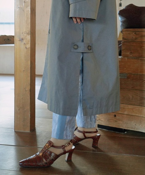 AULI（アウリィ）の「【低身長向けサイズ】ステンカラーコート（ステンカラーコート・レディース・ベージュ/ネイビー/ブルー・S/XS）」の15枚目の写真