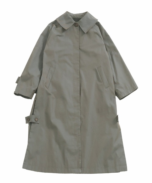 AULI（アウリィ）の「【低身長向けサイズ】ステンカラーコート（ステンカラーコート・レディース・ベージュ/ネイビー/ブルー・S/XS）」の12枚目の写真