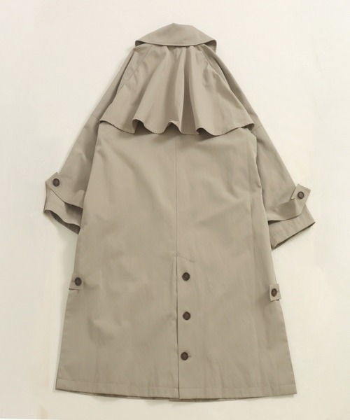 AULI（アウリィ）の「【低身長向けサイズ】ステンカラーコート（ステンカラーコート・レディース・ベージュ/ネイビー/ブルー・S/XS）」の20枚目の写真