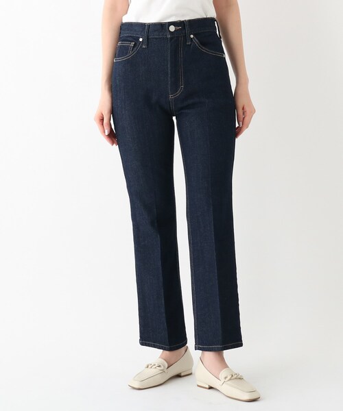 OPAQUE.CLIP（オペークドットクリップ）の「◆リサイクルコットンデニム 202 FLARE【WEB限定サイズ】（デニムパンツ・レディース・ダークネイビー/ネイビー/アイボリー/ナチュラル・36/38/34/42/40）」の19枚目の写真