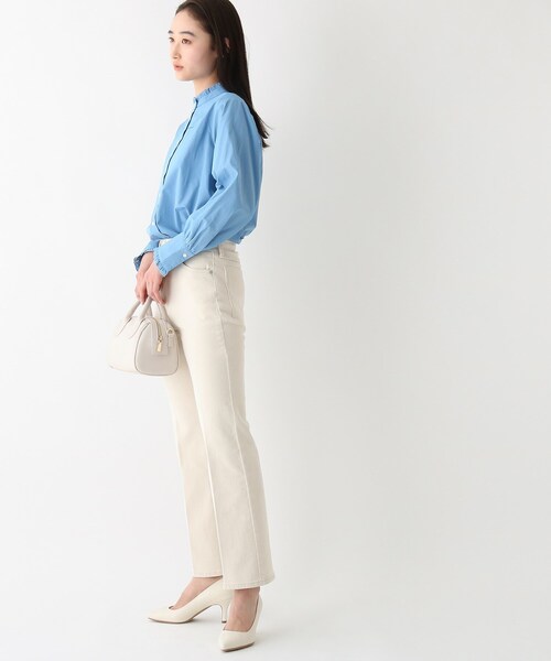 OPAQUE.CLIP（オペークドットクリップ）の「◆リサイクルコットンデニム 202 FLARE【WEB限定サイズ】（デニムパンツ・レディース・ダークネイビー/ネイビー/アイボリー/ナチュラル・36/38/34/42/40）」の15枚目の写真