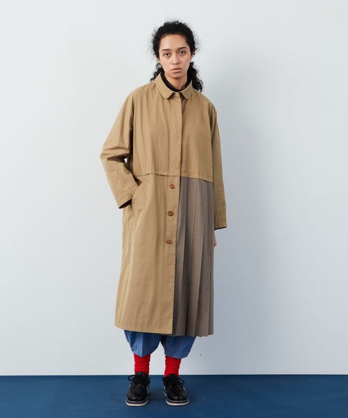 FRAPBOIS（フラボア）の「バルマカーン コート（ステンカラーコート・レディース・ベージュ/ネイビー・0/1）」の19枚目の写真
