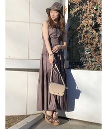 シアーティアードボリュームワンピース